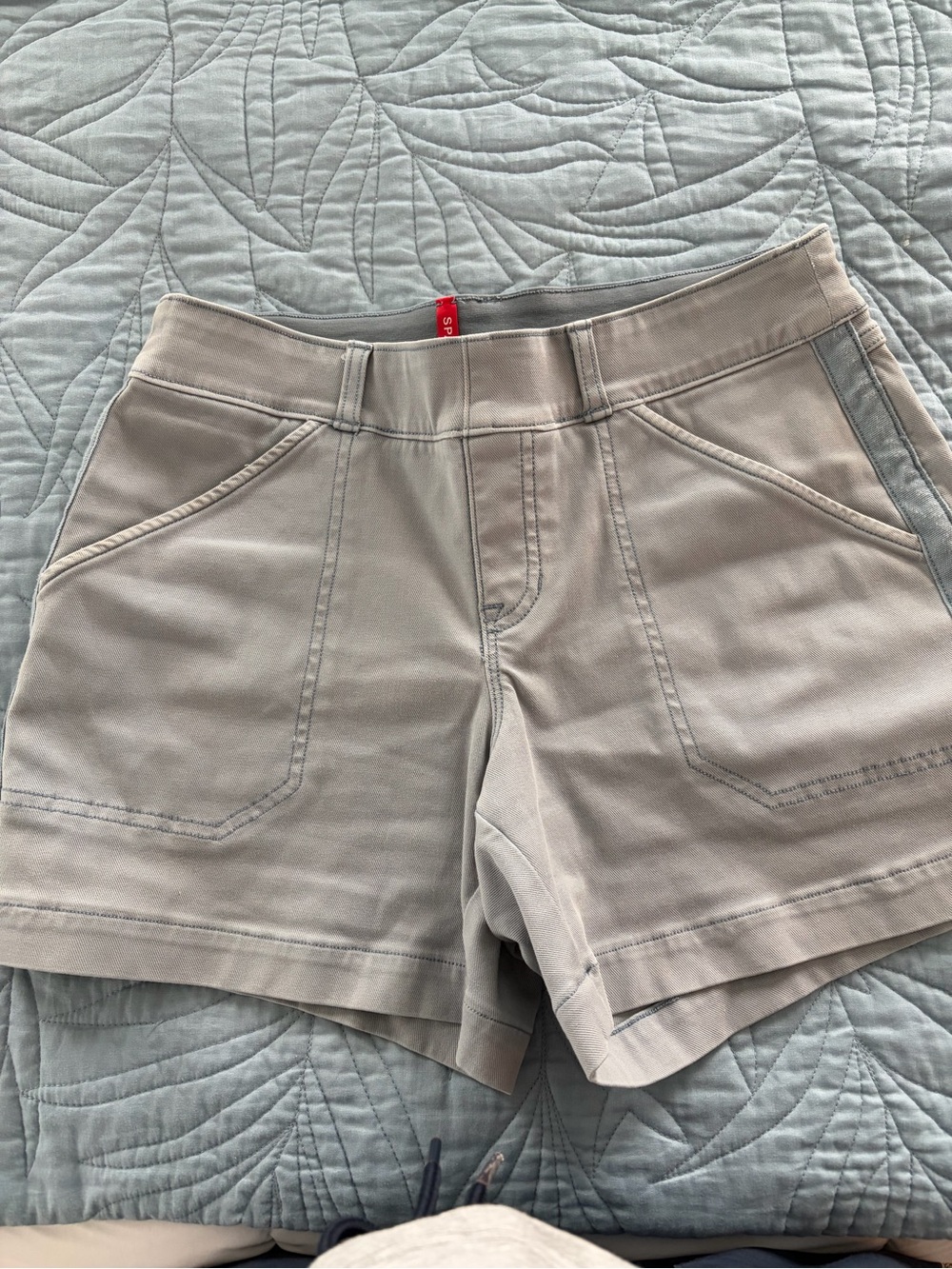 Spanx Stretch Shorts Dusty Blue